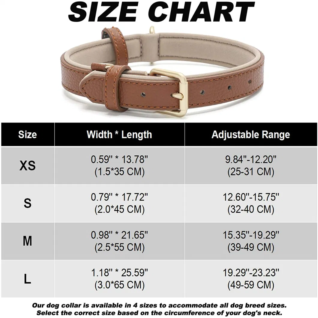 Flexible and Ultra Soft Leather Dog Collar Pet Product